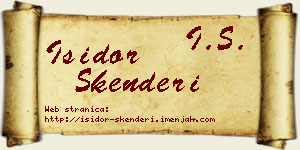 Isidor Skenderi vizit kartica